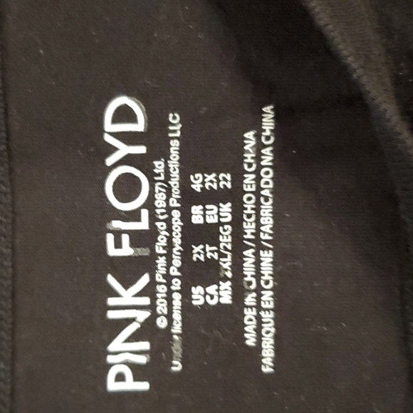 Pink Floyd keyhole 'torn' front drawstring sides size 2X - Picture 5 of 7
